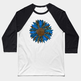 Blue Sunflower. Baseball T-Shirt